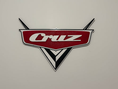 Cars Theme Name Sign